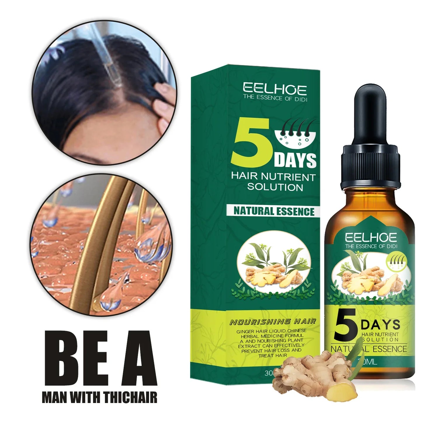 Ginger Hair Essential Oil. Eelhoe Ginger Hair Essential Oil