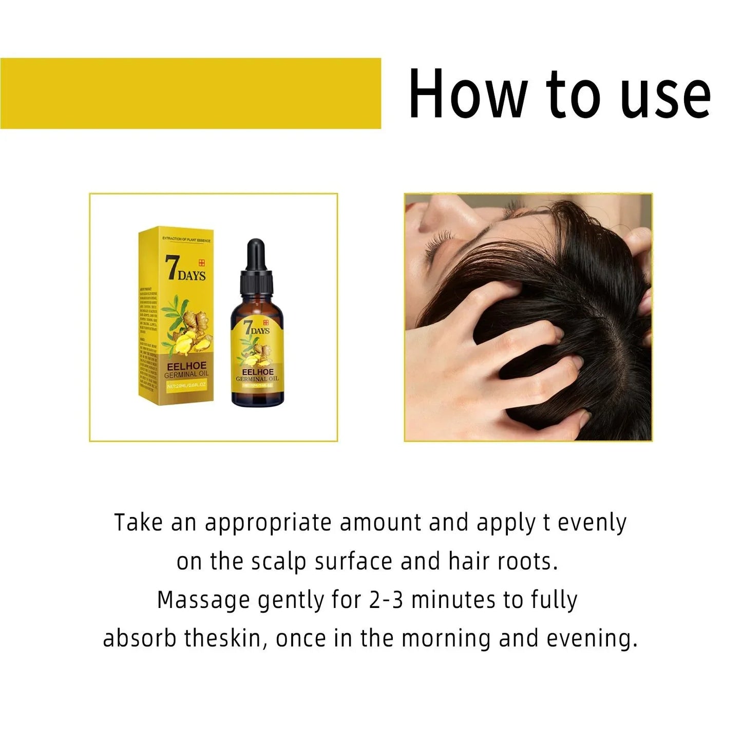 Ginger Hair Care Liquid Nourishes And Nourishes Hair, Strengthens And Prevents Hair Loss