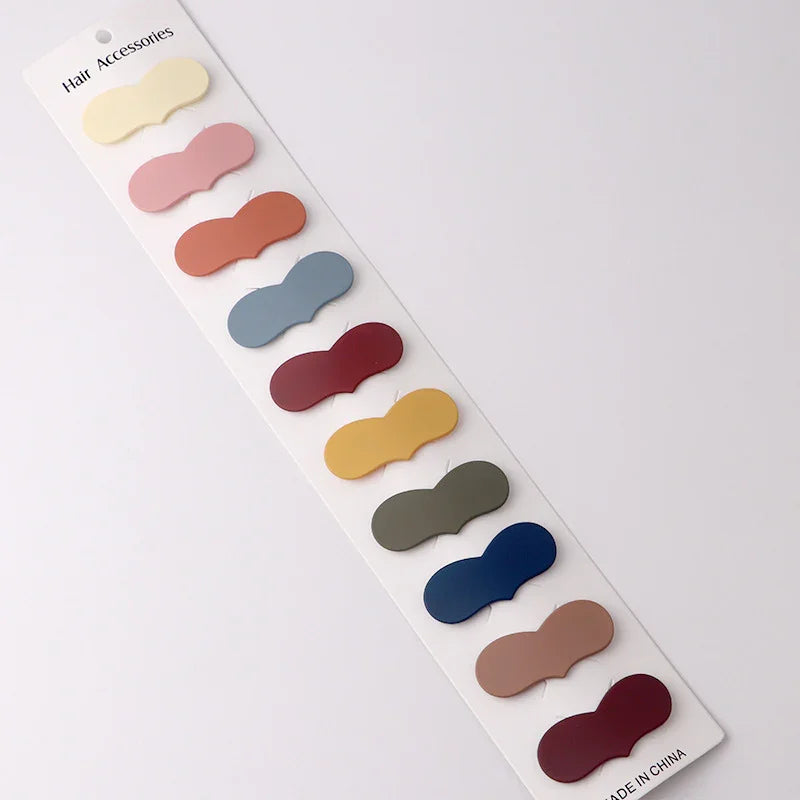 Pack Of 10 Color Kids Hair Clips Nordic Color