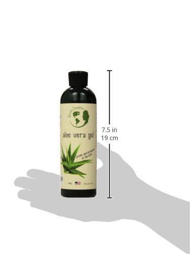 Earth's Daughter Organic Aloe Vera Gel from 100% Pure and Natural Cold Pressed Aloe - Great for Face - Hair - Acne - Sunburn - Bug Bites - Rashes - Eczema - 8 Oz.