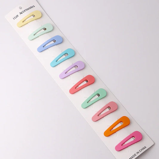 Pack Of 10 Color Kids Hair Clips Nordic Color