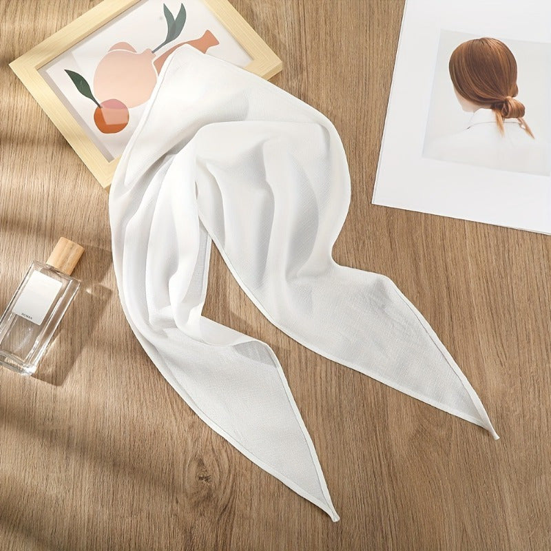 1 Scarf, Headscarf, Soft And Simple Style Headband, Solid-color Headscarf, Sweet Headaccessory, Girls' Hair Accessory