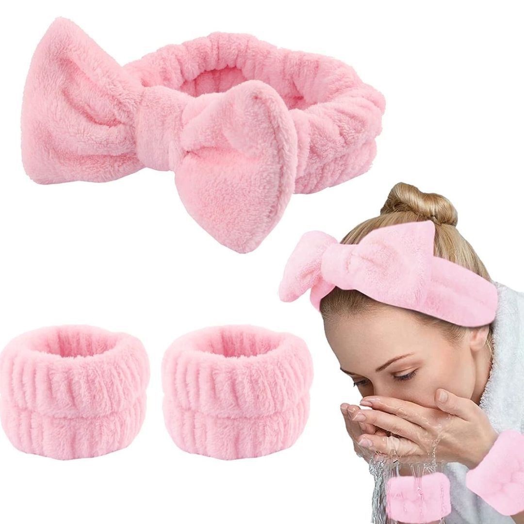 Hair Band Bracelet Three-piece Powder
