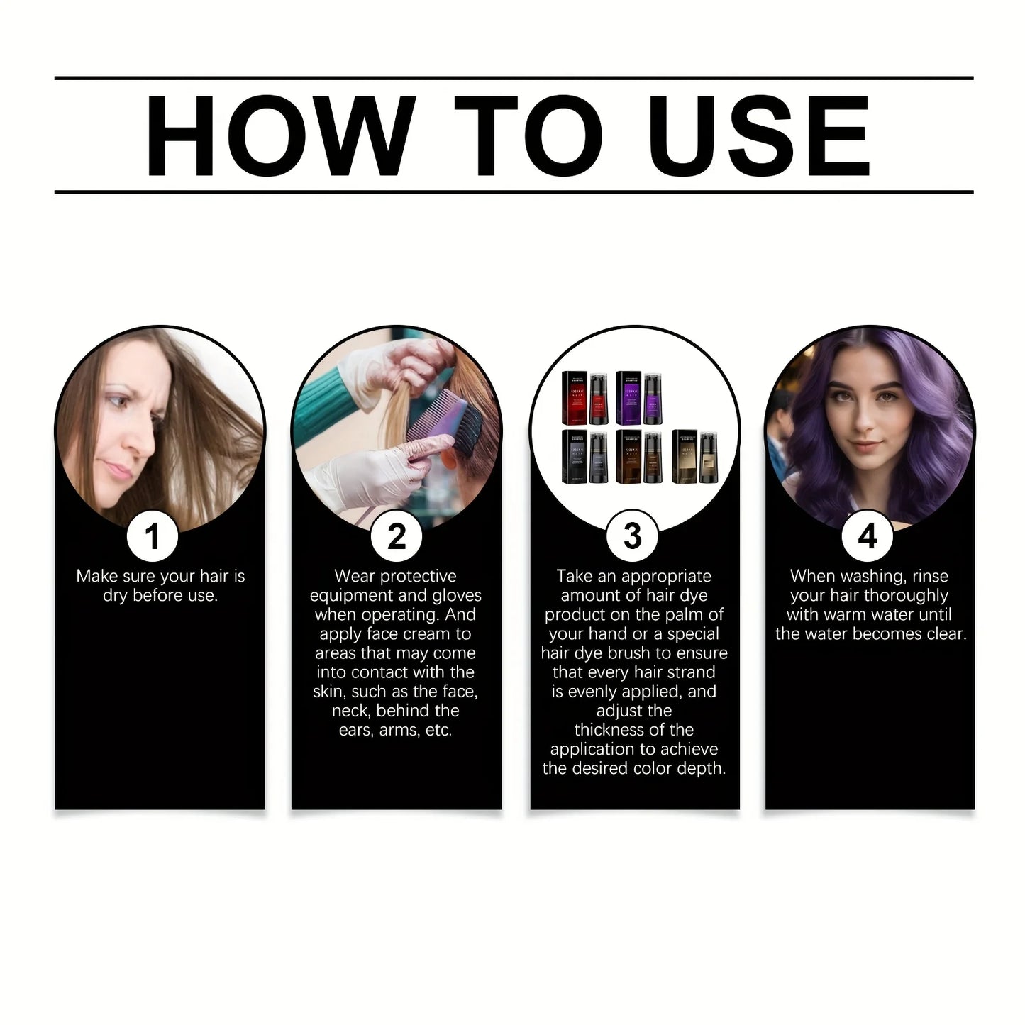 Purple Hair Color Shampoo 3-in-1 with Glycerin