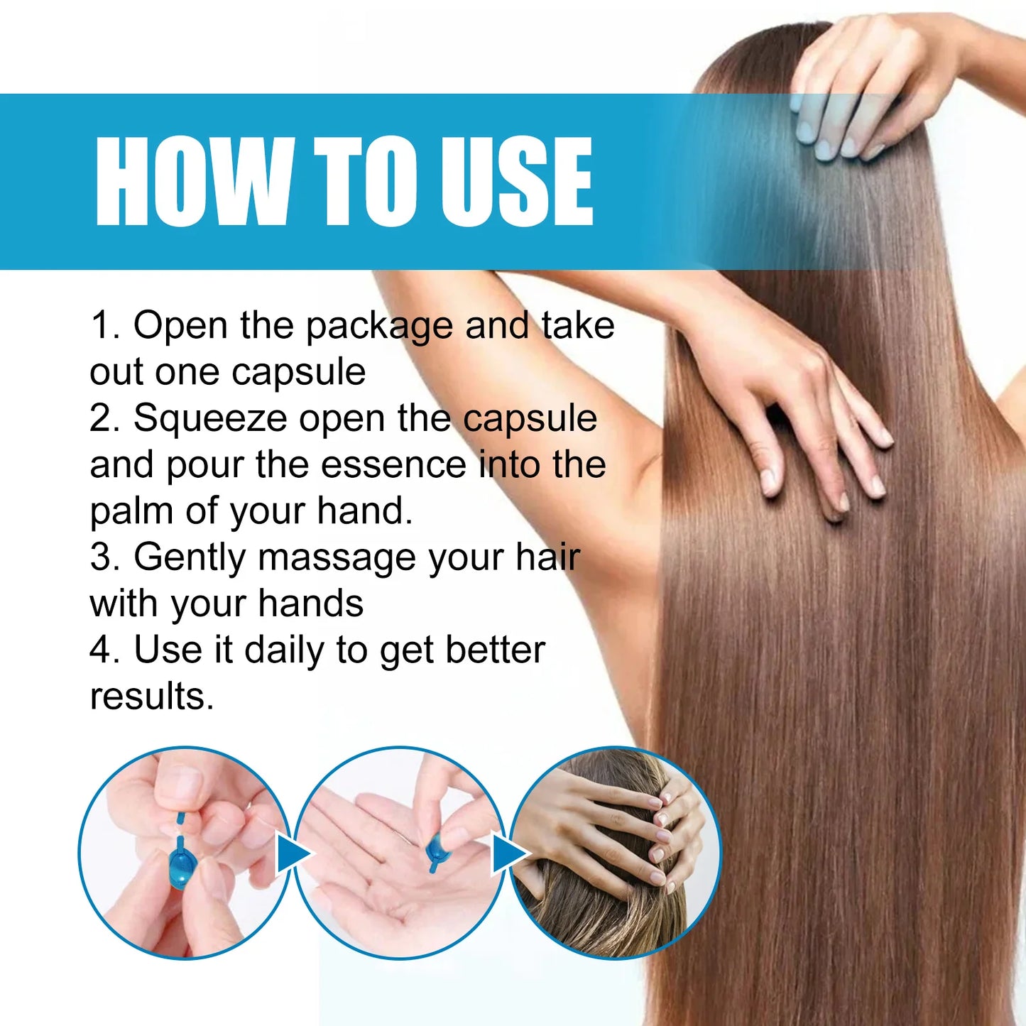 Keratin & Argan Oil Hair Serum for Smooth Shiny Hair