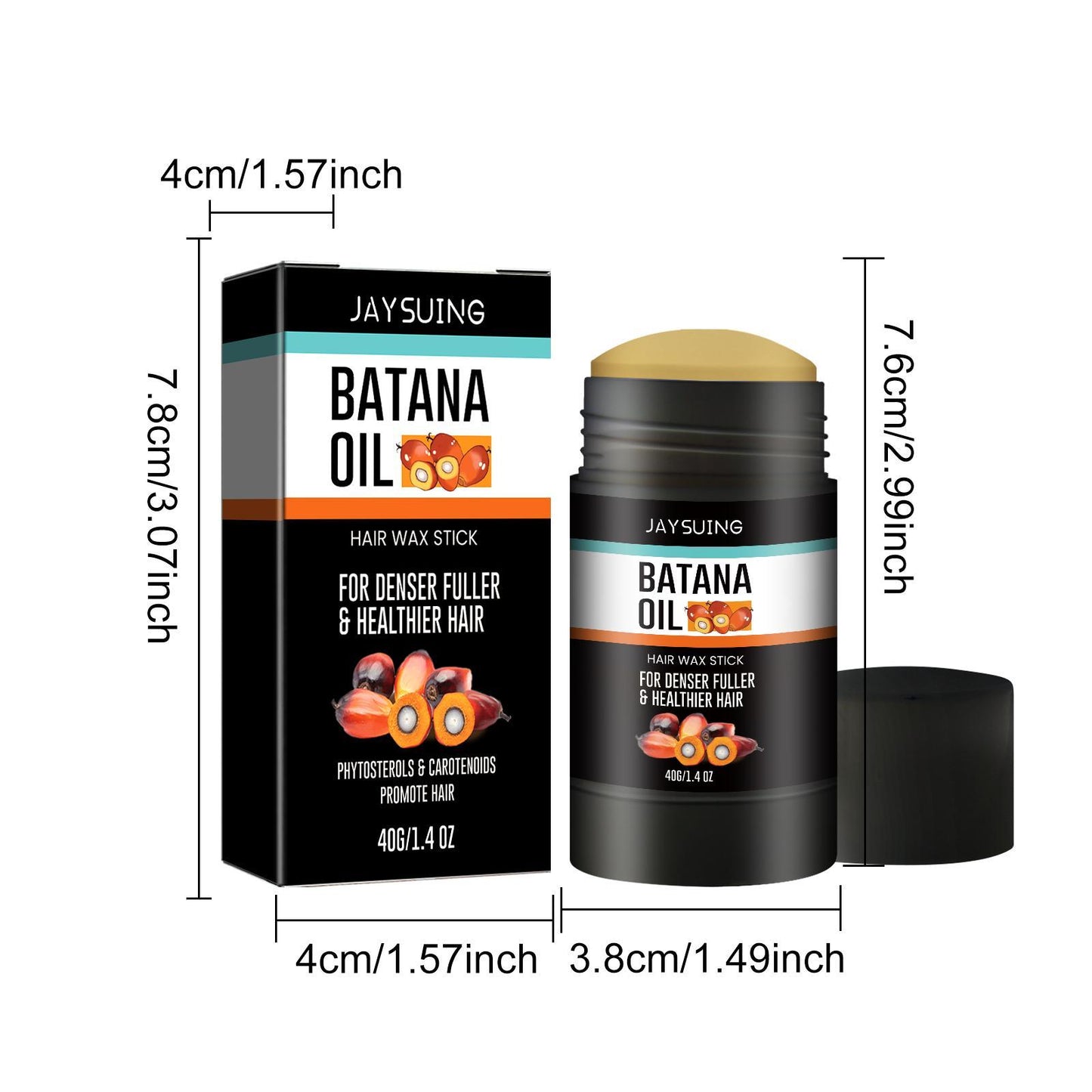 Hair Wax Stick With Batana Oil - Nourishing & Long-Lasting Hold, Styling For Flyaways, Volume And Natural Shine,