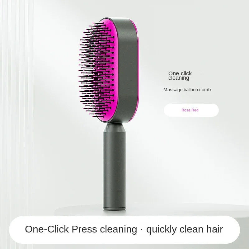Women Fashion 3D Hair Scalp Comb Hairbrush Hair Brush Self Cleaning Anti Hair Loss