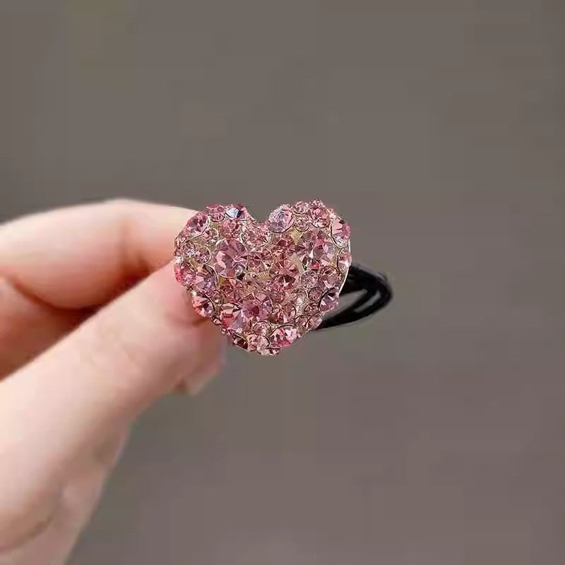 Women's Shiny Rhinestone Heart-shaped Hair Accessory Headband