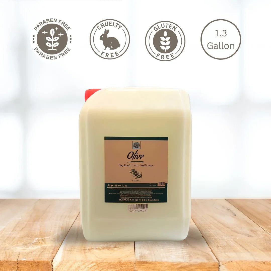 Olive Hair Conditioner - 1.3 Gallon  - Bulk Refill For Hotels Spas & Salons