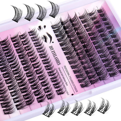 12 Rows Of 150 Segmented Lashes In Clusters