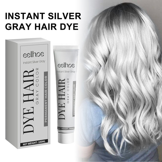 EELHOE Gray Hair Cream Natural Hair Color Long Lasting No Hair Damage Easy To Color Easy To Clean Tide Color Hairdresser