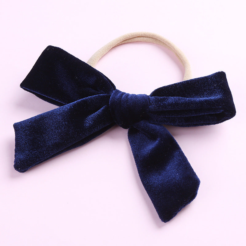 Kids Girls Nylon Bow Hair Band