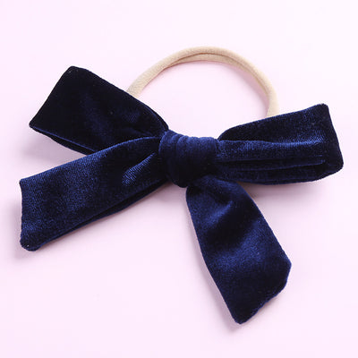 Kids Girls Nylon Bow Hair Band