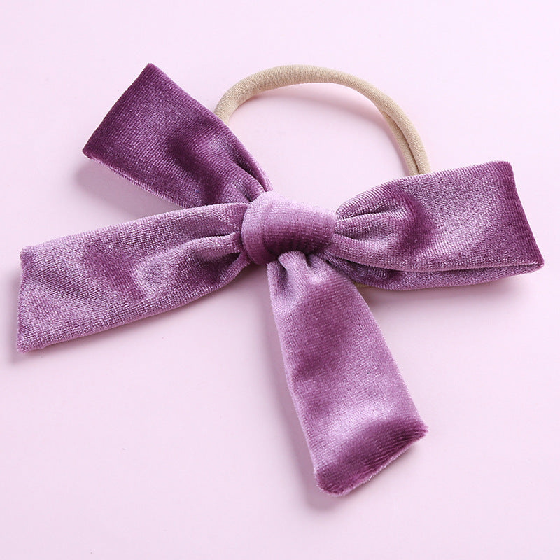 Kids Girls Nylon Bow Hair Band