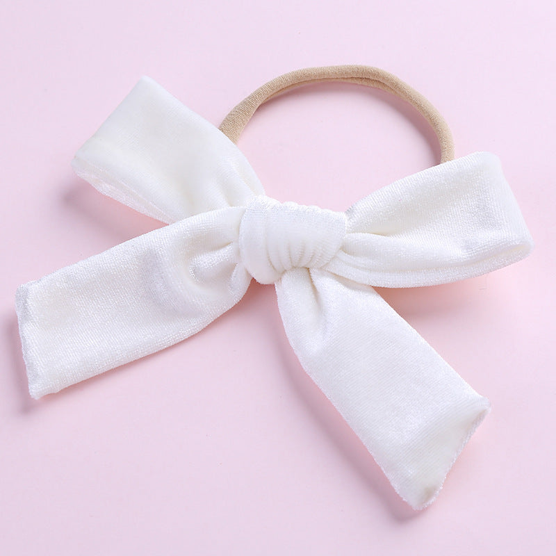 Kids Girls Nylon Bow Hair Band
