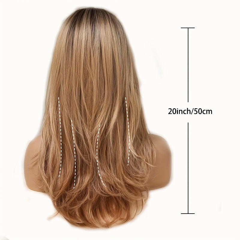 Elegant And Heat-resistant, Non-toxic Wig With Long Curly Hair And Waves, Synthetic Wig With Bangs, Daily Wig, Suitable For The Whole Scene.