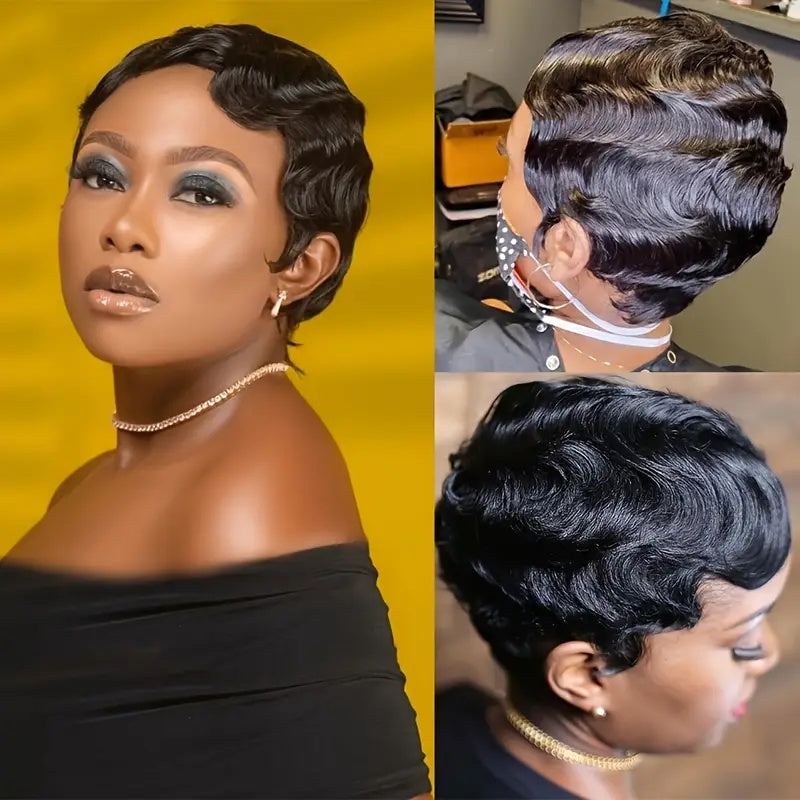 Short 6-inch Non-toxic Wig For Human Hair, Short Wig For Remy Hair, Fairy Wig, Woman Wig.