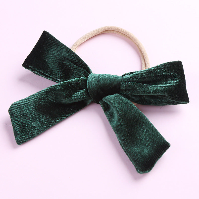 Kids Girls Nylon Bow Hair Band