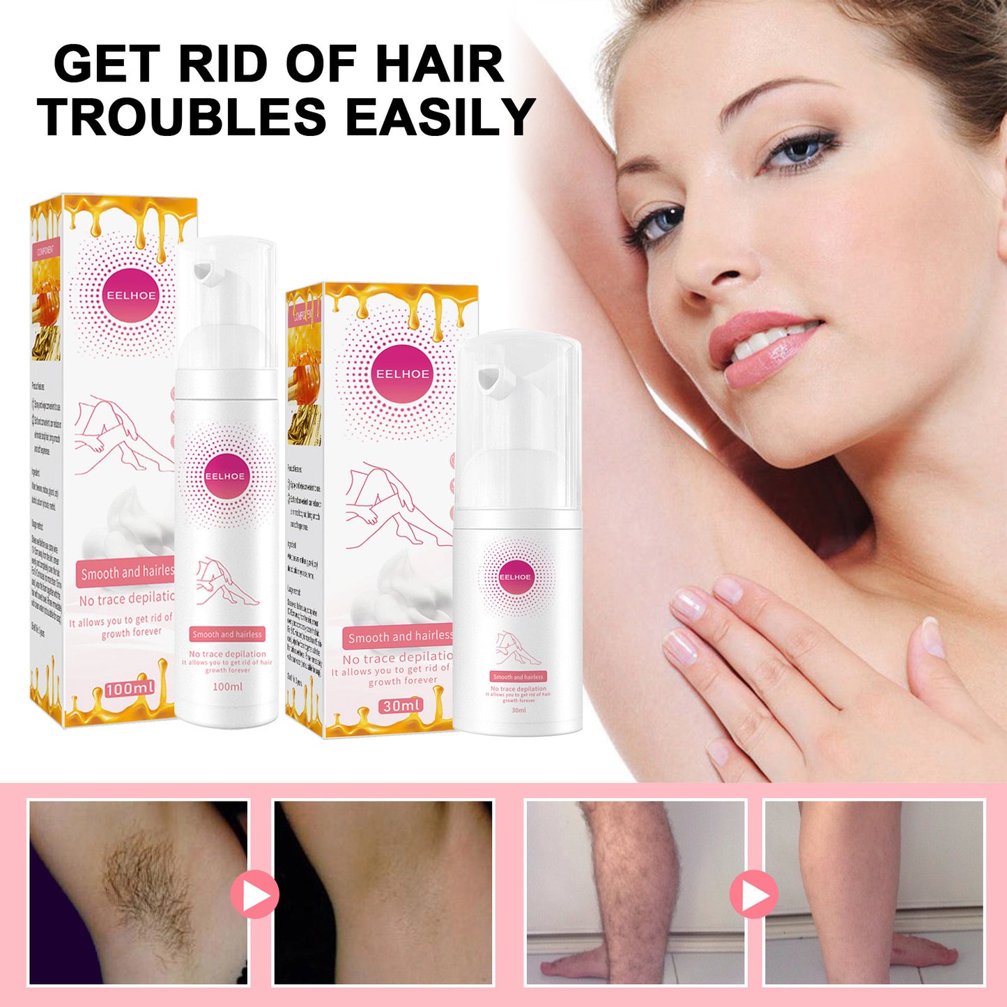 Honey Hair Removal Spray Removes All Over The Body