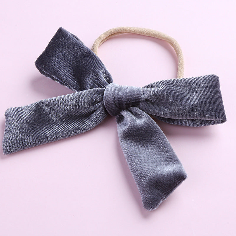 Kids Girls Nylon Bow Hair Band