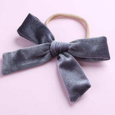 Kids Girls Nylon Bow Hair Band
