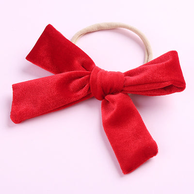Kids Girls Nylon Bow Hair Band