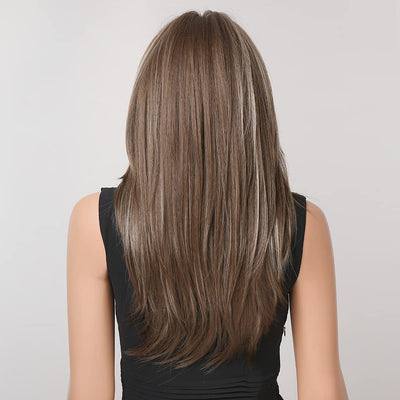 HAIRCUBE Blonde Wigs Long Curly Wigs Shoulder Length Heat Resistant Synthetic Wigs for Women with Bangs