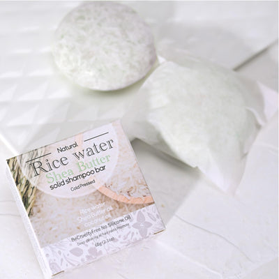 2Pcs Rice Water Shampoo Bar for Hair Growth, Protein Shampoo Bar Bulk, Root White Coverage Hair Darkening Shampoo, Volumizing and Strengthening