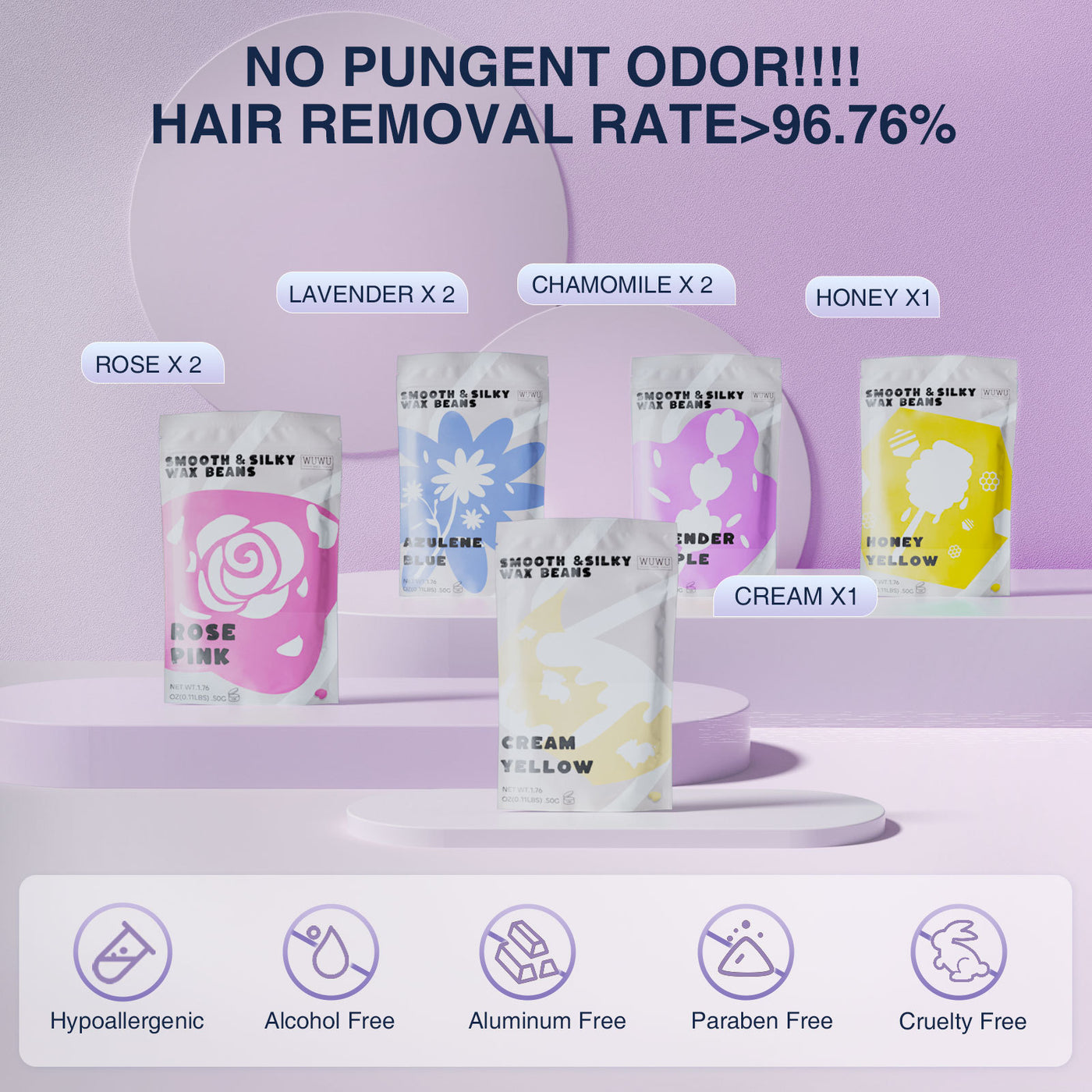 Waxing Kit 69 Items Hair Removal Wax Kit With Wax Warmer Waxing Beads For Face, Full Body