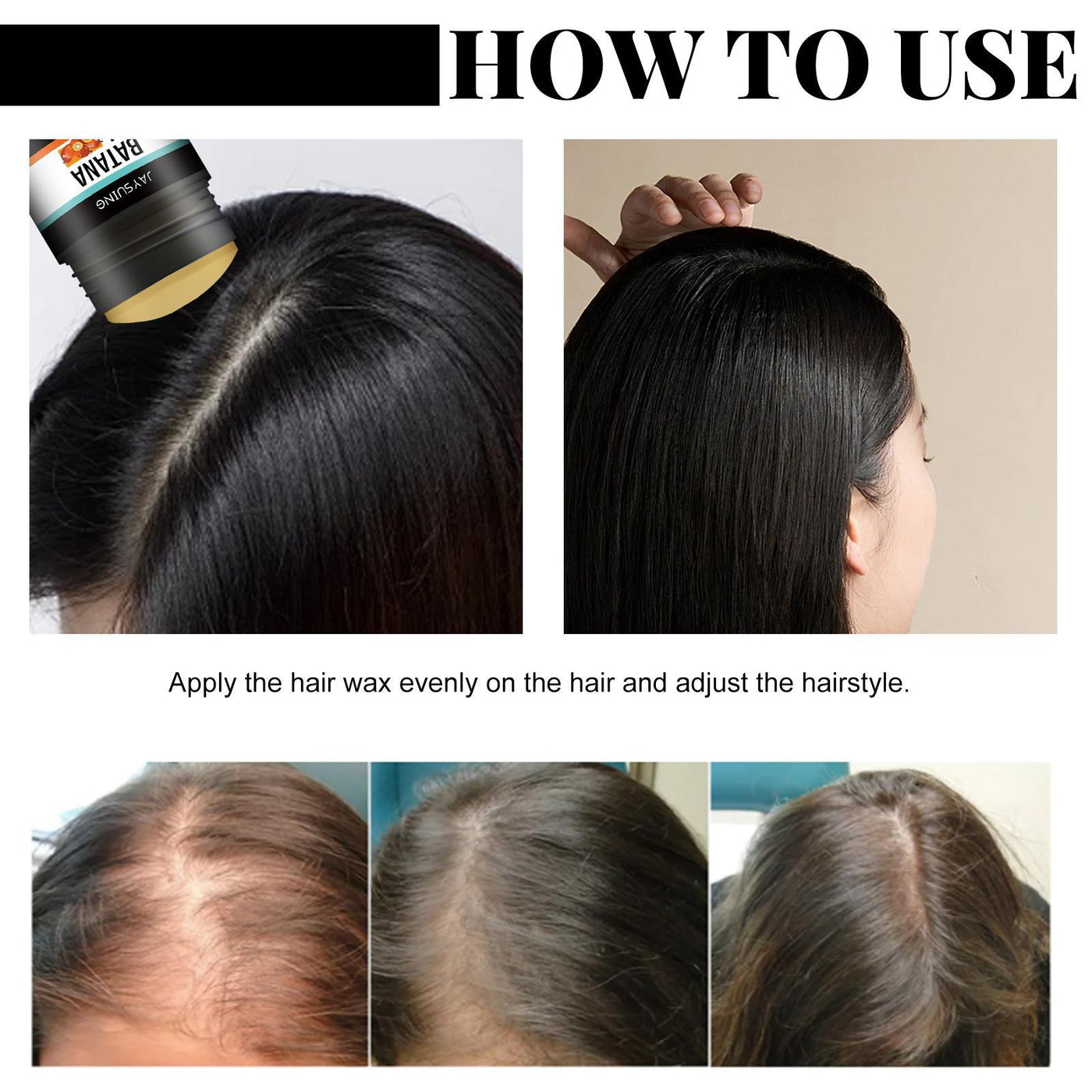 Hair Wax Stick With Batana Oil - Nourishing & Long-Lasting Hold, Styling For Flyaways, Volume And Natural Shine,