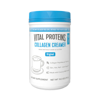Vital Proteins Collagen Coffee Creamer, Non-dairy & Low Sugar Powder with Collagen Peptides Supplement - Supporting Healthy Hair, Skin, Nails with Energy-Boosting MCTs - Vanilla
