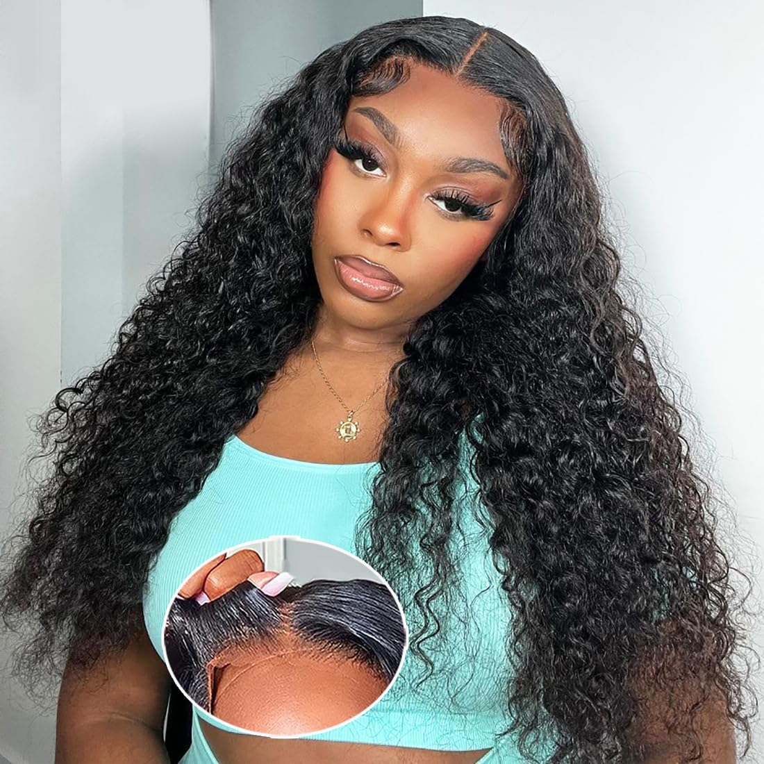 Wear and Go Glueless Wigs Human Hair Pre Plucked Deep Wave Bob Wig Human Hair Lace Front Wigs for Beginners Upgraded No Glue Pre Cut 4x4 Lace Closure Glueless Wigs for Black Women Human Hair 12 Inch