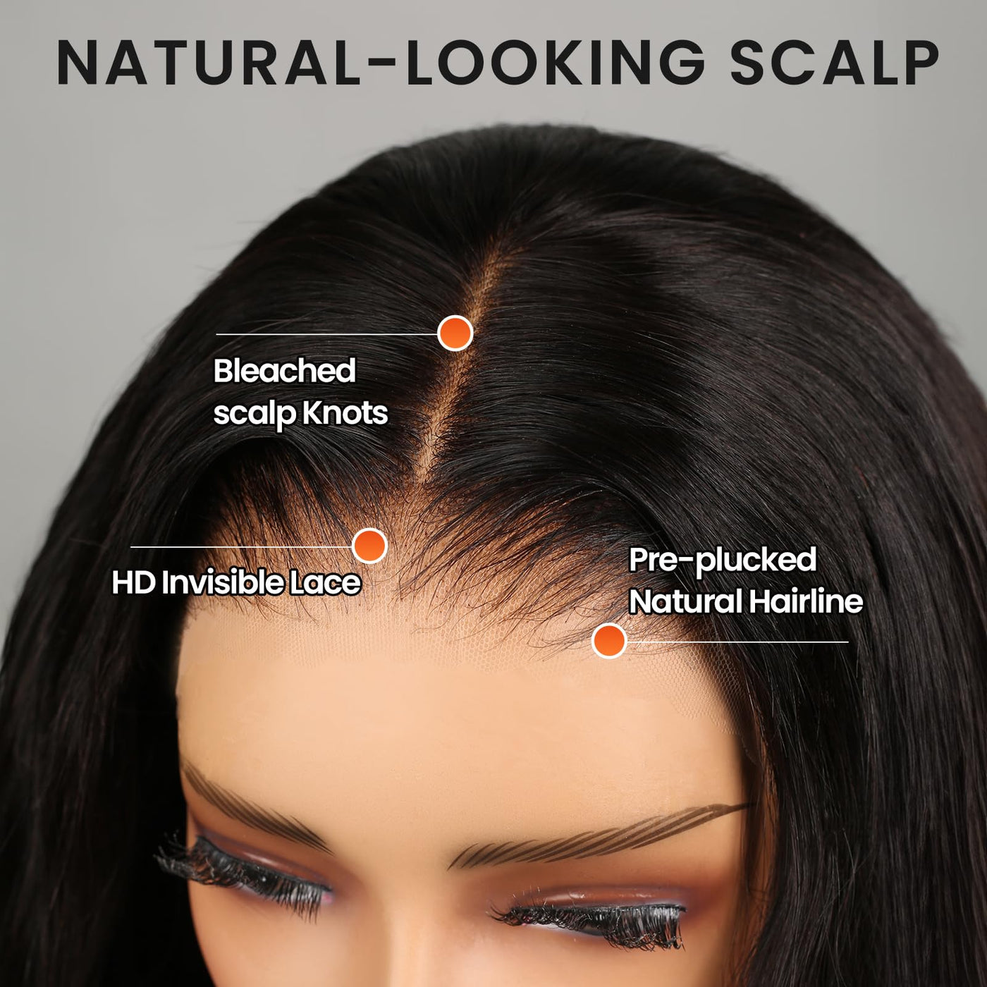 MEGALOOK 12A Wear and Go Glueless Wig Upgraded New Body Wave Human Hair Wig Pre Plucked Pre Cut 6x5 HD Closure Wigs Human Hair Bleached Tiny Knots 220% Density 28 Inch (New Body)