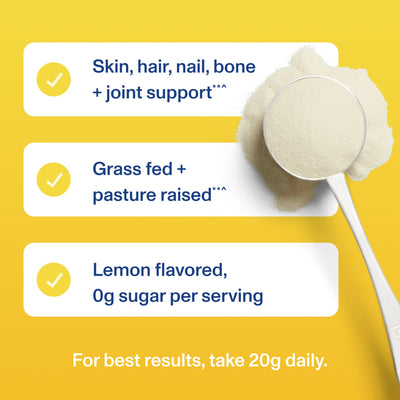 Vital Collagen Peptides Powder, Helps Support Hair, Skin, Nails, Bones and Joints - Vanilla 11.5 oz