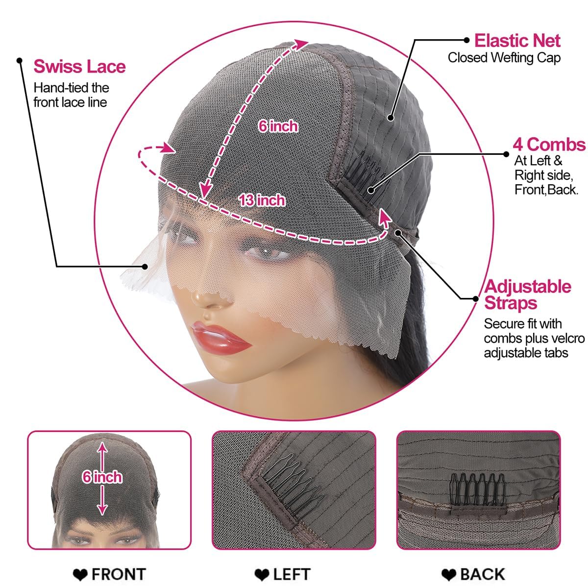 30 Inch Honey Blonde Ombre 13x6 Lace Front Wigs Human Hair 200% Density Highlight Body Wave HD Lace Front Wigs Human Hair Pre Plucked Glueless P4/27 Colored Honey Blonde Wig for Women