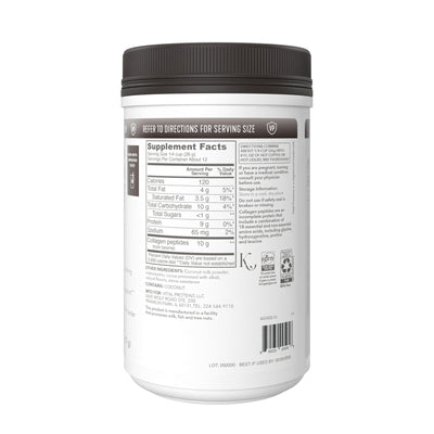 Vital Proteins Collagen Coffee Creamer, Non-dairy & Low Sugar Powder with Collagen Peptides Supplement - Supporting Healthy Hair, Skin, Nails with Energy-Boosting MCTs - Vanilla