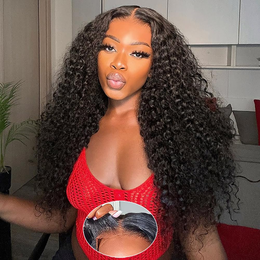 Wear and Go Glueless Wigs Human Hair Pre Plucked Deep Wave Bob Wig Human Hair Lace Front Wigs for Beginners Upgraded No Glue Pre Cut 4x4 Lace Closure Glueless Wigs for Black Women Human Hair 12 Inch