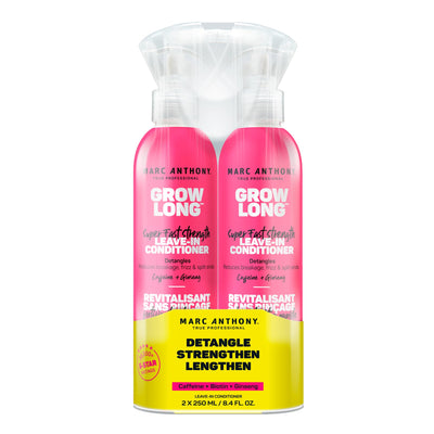 Marc Anthony Leave-In Conditioner Spray & Detangler, Grow Long Biotin - Anti-Frizz Deep Conditioner For Split Ends & Breakage - Vitamin E, Caffeine & Ginseng for Curly, Dry & Damaged Hair