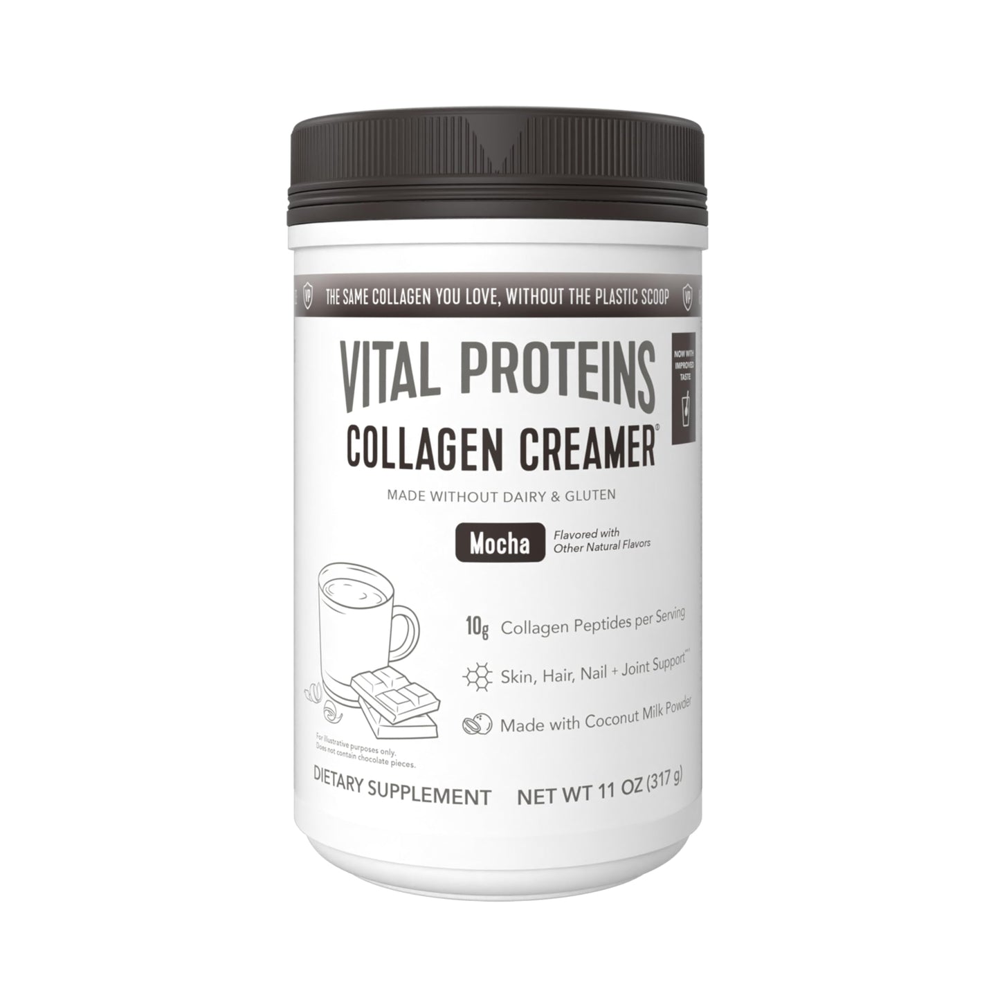 Vital Proteins Collagen Coffee Creamer, Non-dairy & Low Sugar Powder with Collagen Peptides Supplement - Supporting Healthy Hair, Skin, Nails with Energy-Boosting MCTs - Vanilla