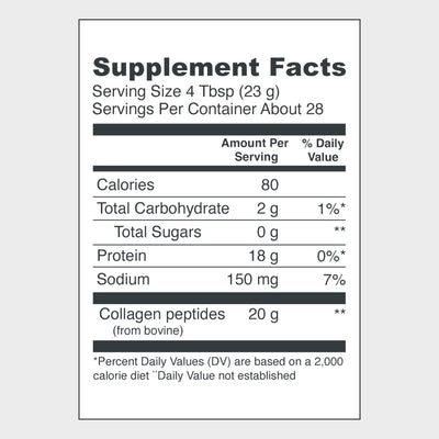 Vital Collagen Peptides Powder, Helps Support Hair, Skin, Nails, Bones and Joints - Vanilla 11.5 oz