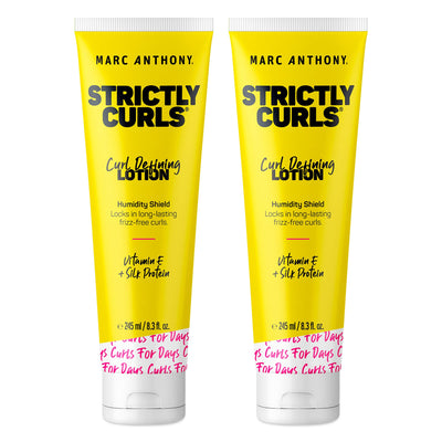 Marc Anthony Curl Defining & Enhancing Lotion, Strictly Curls - Moisturizing Detangler with Vitamin E & Silk Protein for Long-Lasting Frizz-Free - Bounce & Shine For Wavy, Dry or Damaged Hair