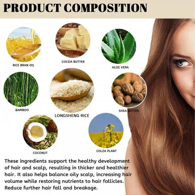 2Pcs Rice Water Shampoo Bar for Hair Growth, Protein Shampoo Bar Bulk, Root White Coverage Hair Darkening Shampoo, Volumizing and Strengthening