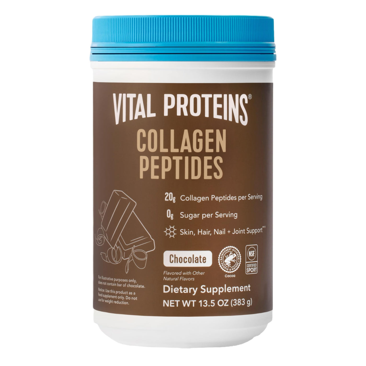 Vital Collagen Peptides Powder, Helps Support Hair, Skin, Nails, Bones and Joints - Vanilla 11.5 oz
