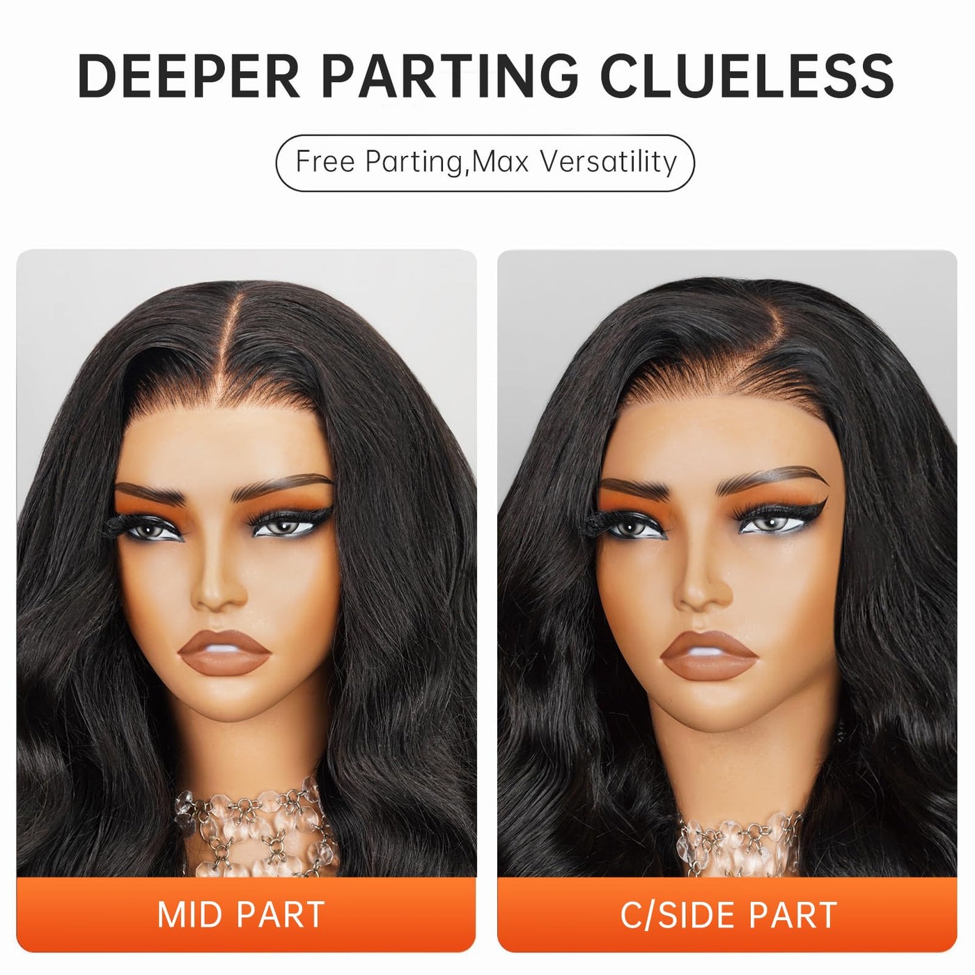 MEGALOOK 12A Wear and Go Glueless Wig Upgraded New Body Wave Human Hair Wig Pre Plucked Pre Cut 6x5 HD Closure Wigs Human Hair Bleached Tiny Knots 220% Density 28 Inch (New Body)