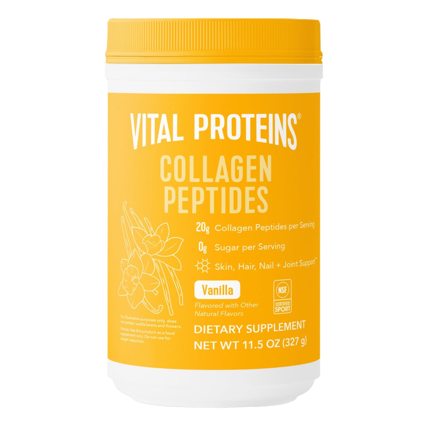 Vital Proteins Collagen Peptides Powder, Helps Support Healthy Hair, Skin, Nails, Bones and Joints - Vanilla 11.5 oz