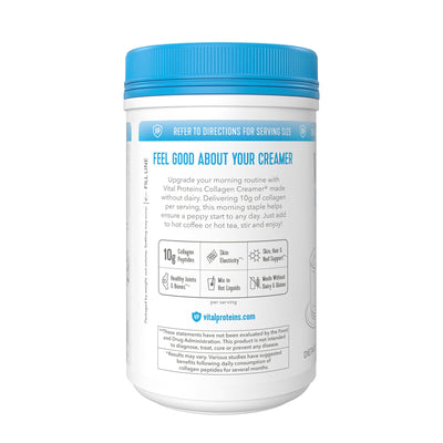 Vital Proteins Collagen Coffee Creamer, Non-dairy & Low Sugar Powder with Collagen Peptides Supplement - Supporting Healthy Hair, Skin, Nails with Energy-Boosting MCTs - Vanilla