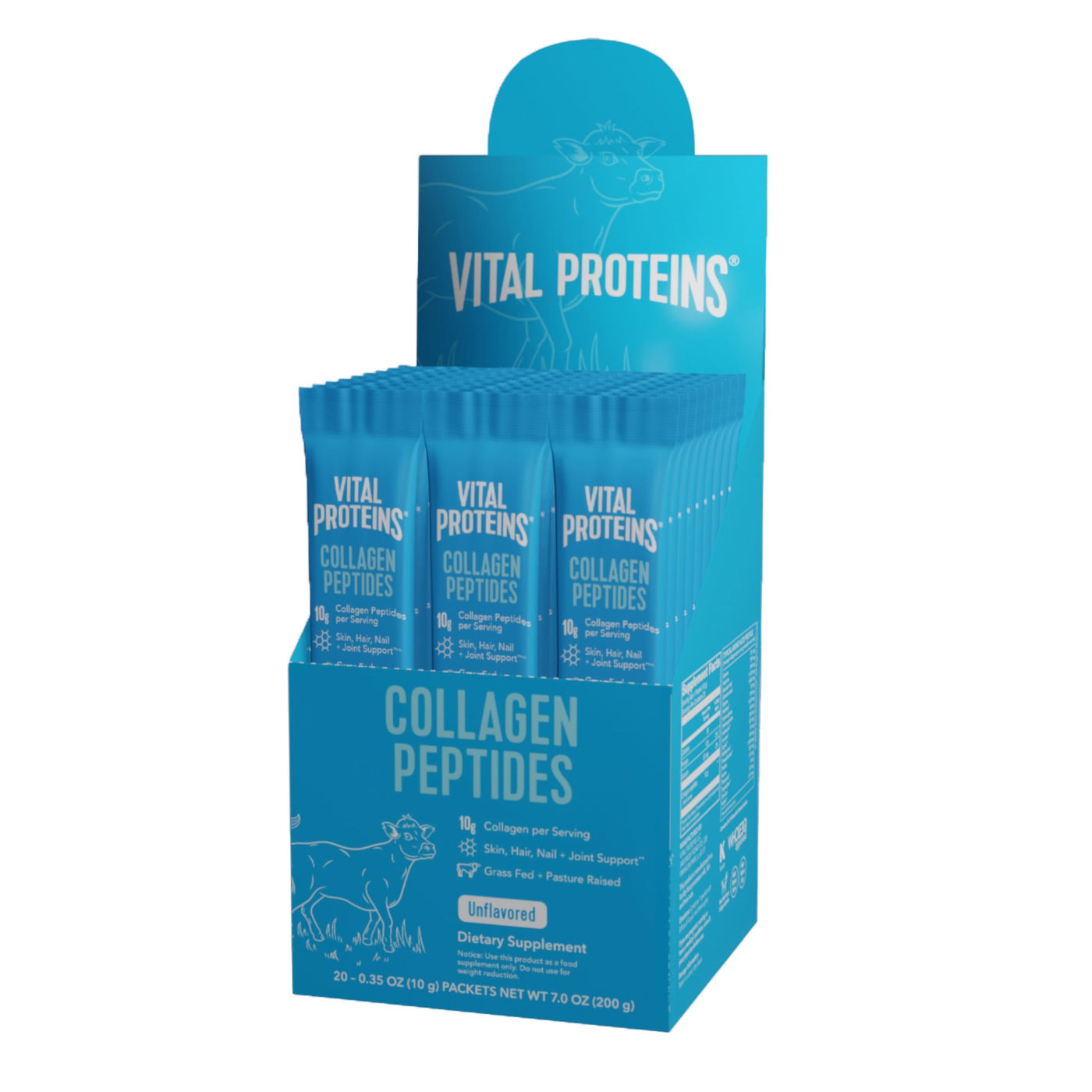 Vital Collagen Peptides Powder, Helps Support Hair, Skin, Nails, Bones and Joints - Vanilla 11.5 oz