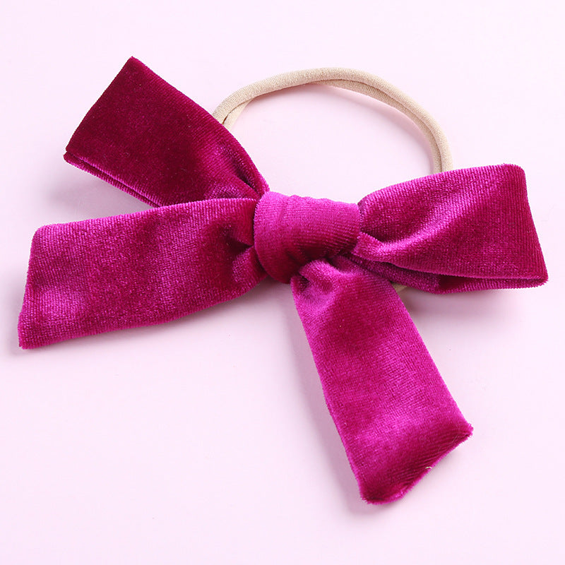 Kids Girls Nylon Bow Hair Band