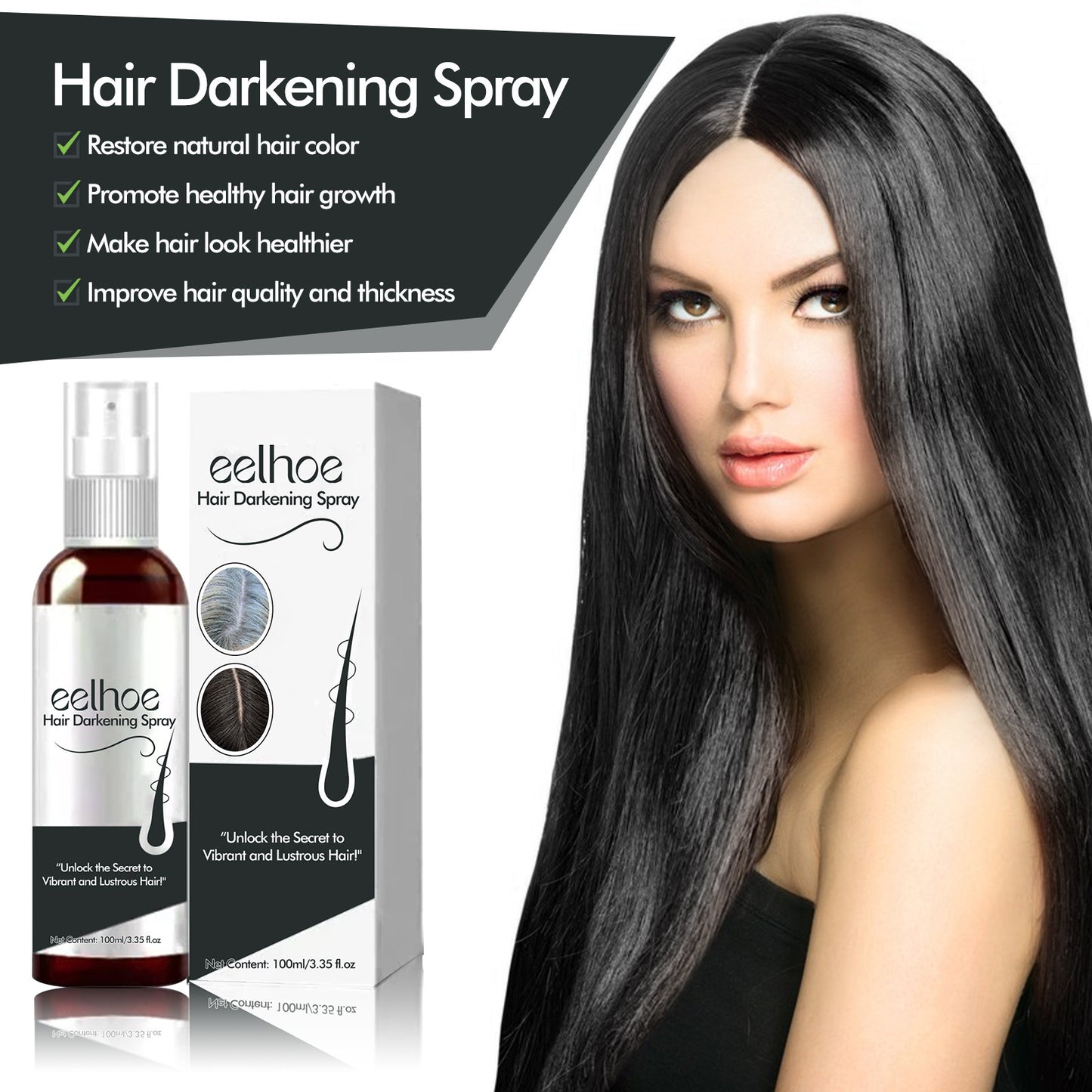 Covering Gray Hair Soft Moisturizing And Dense Care Spray