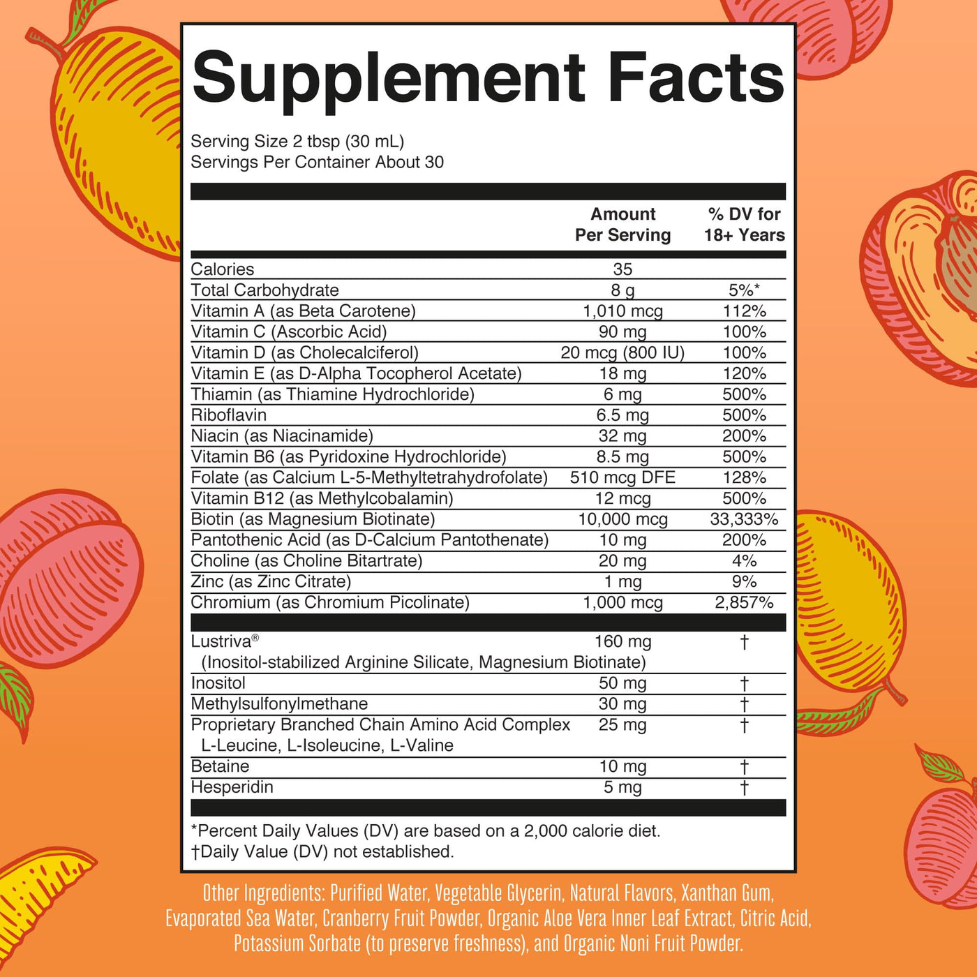 MaryRuth's Liquid Multivitamin + Lustriva® Hair Growth | Biotin 10000mcg | Vitamin D | B Vitamins | Clinically Tested for Thicker Hair, Wrinkles, Fine Lines, Skin Care | Ages 18+ | 30 Fl Oz